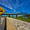 (6/19/2012) So I went out and bought a bike last Monday so I could see St. Louis from another perspective.  I took a bike ride up north on the St. Louis Riverfront Trail that goes 12 miles north to the Chain of Rocks Bridge.  Song:  Proud Mary by Creedence Clearwater Revival